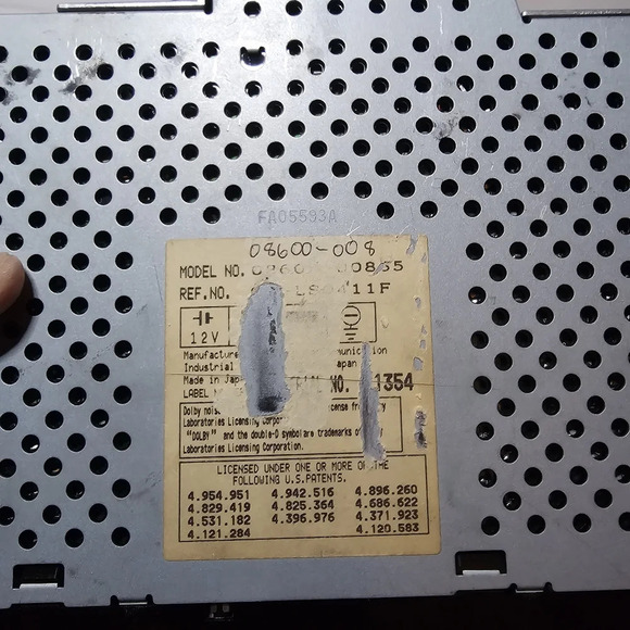 Late 90’s Toyota Rav 4–MDL#76400-Radio Stereo Cassette Tape Player-08600-00855 n - Picture 7 of 7